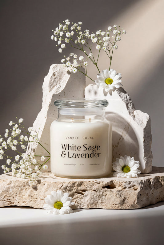 White Sage & Lavender Two Wick Candle